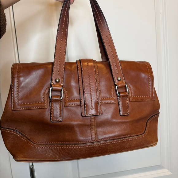 COACH Y2K HAMILTON NEEDS TLC Brown Leather satchel - Picture 2 of 9